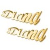 24K Yellow Gold Plated Personalized Name Earrings