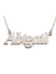 Silver Name Necklace in English - (Abigail Script)