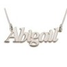 Silver Name Necklace in English - (Abigail Script)