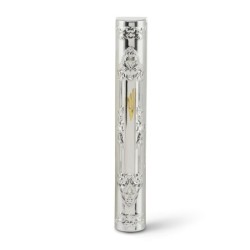 Silver-Plated Mezuzah Forma by Hazorfim