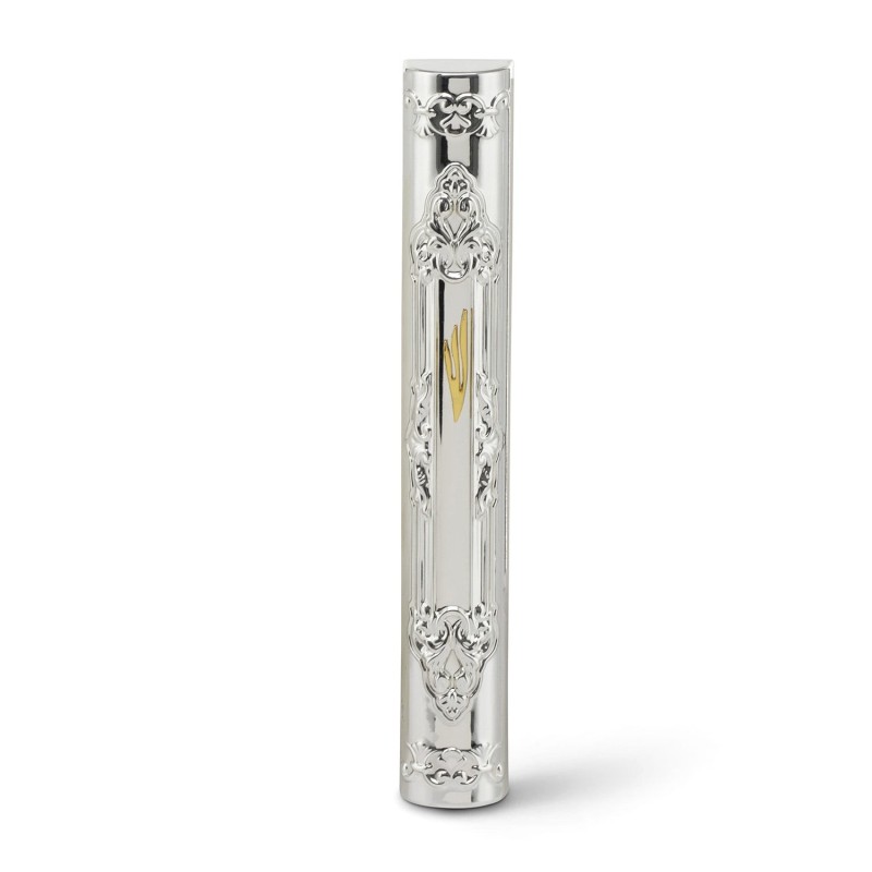 Silver-Plated Mezuzah Forma by Hazorfim