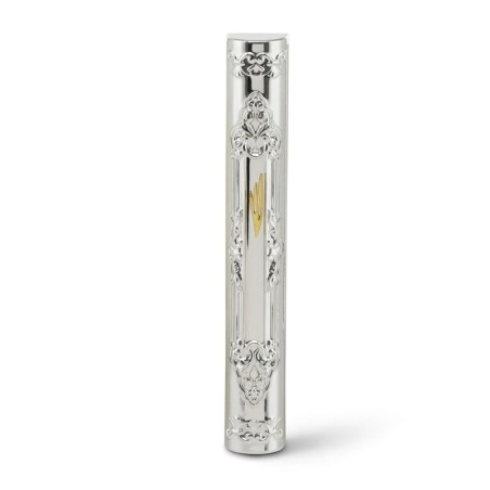 Silver-Plated Mezuzah Forma by Hazorfim