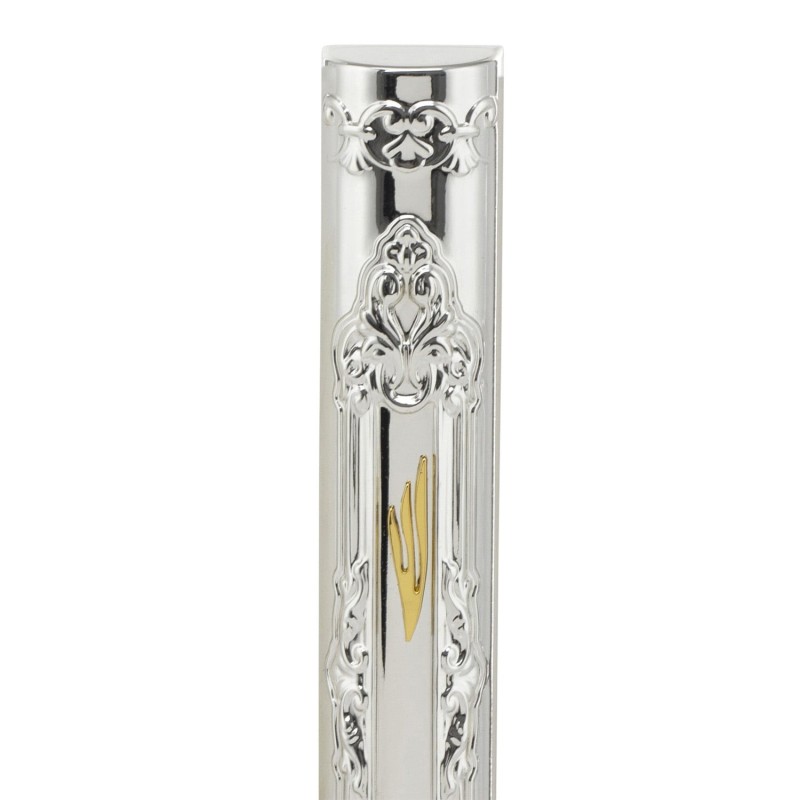 Silver-Plated Mezuzah Forma by Hazorfim