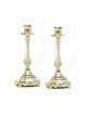 Ornate Silver Plated Candlesticks with G... | Traditional Candlesticks