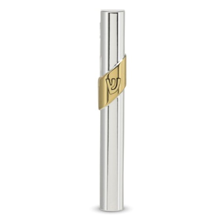 Silver-Plated Mezuzah Saragosa by Hazorfim