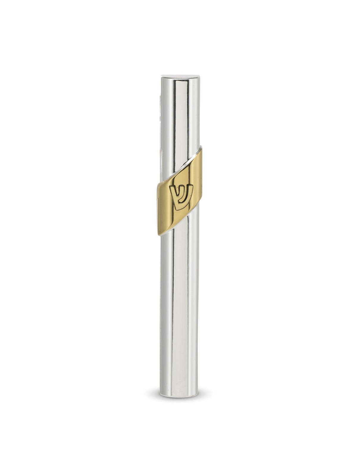 Silver-Plated Mezuzah Saragosa by Hazorfim