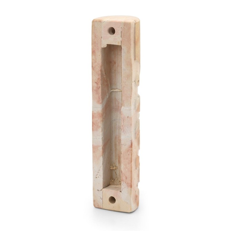Jerusalem Stone Medium Mezuzah Case with Pomegranates - Design Option
