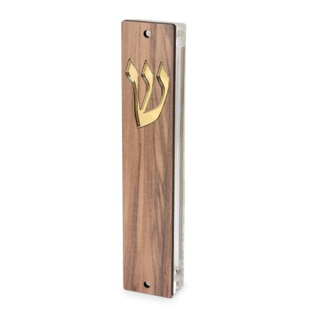 Lily Art Wooden Panel Acrylic Mezuzah Case - Color Option
