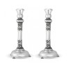 Sterling Silver Shabbat Candlesticks Filigree Deco... | Silver Judaica