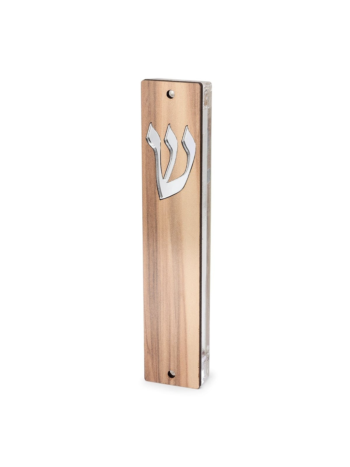 Lily Art Wooden Panel Acrylic Mezuzah Case - Color Option