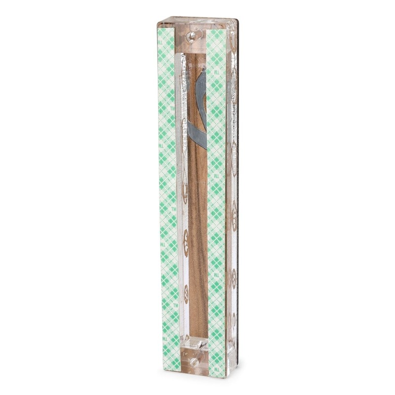 Lily Art Wooden Panel Acrylic Mezuzah Case - Color Option