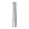 Sleek Silver-Plated Mezuzah with Flowing Vertical Inlay Lines by Hazor