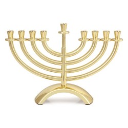 Classic Silver or Gold Plated Hanukkah Menorah