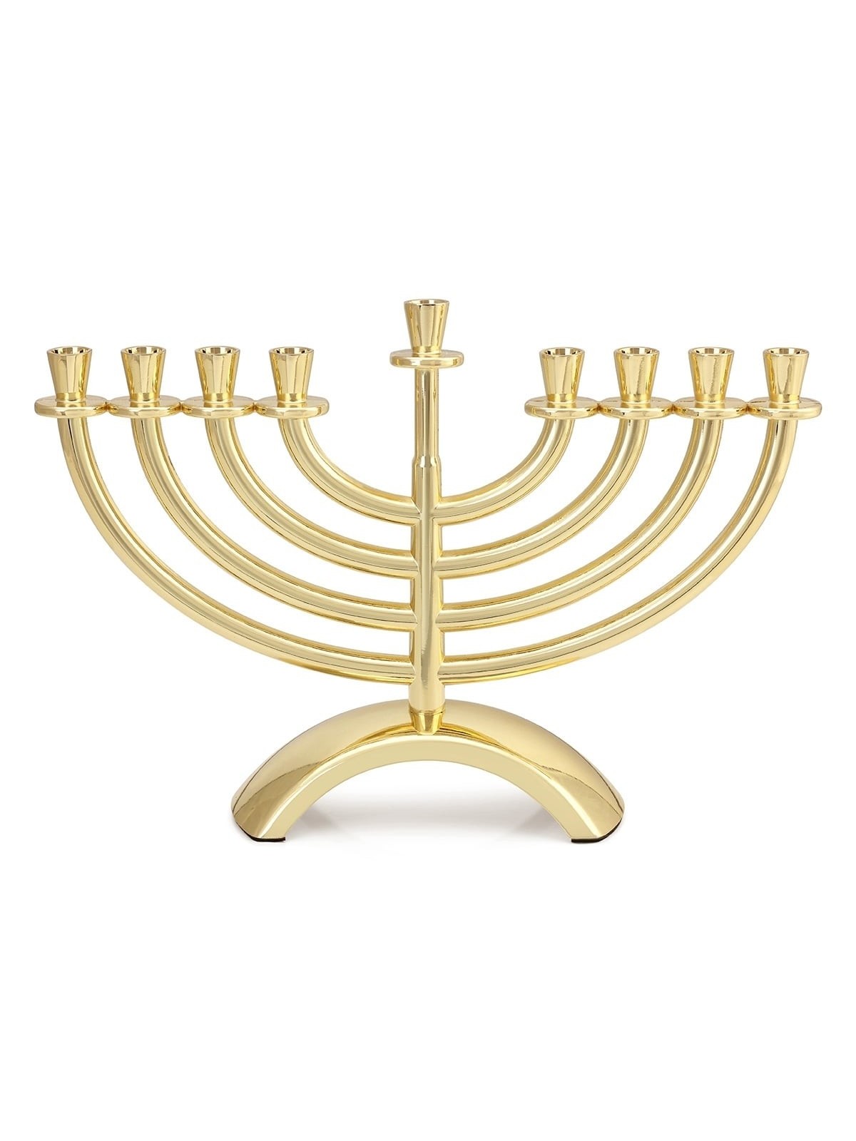 Classic Silver or Gold Plated Hanukkah Menorah