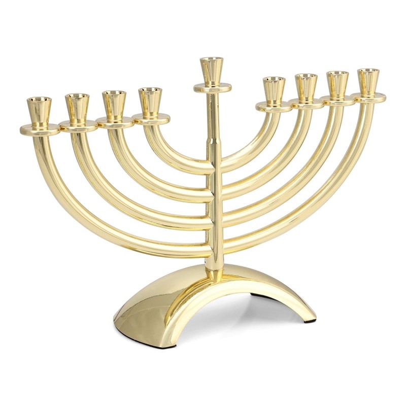 Classic Silver or Gold Plated Hanukkah Menorah