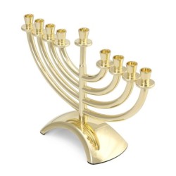Classic Silver or Gold Plated Hanukkah Menorah