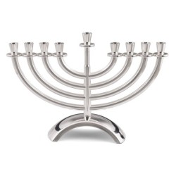 Classic Silver or Gold Plated Hanukkah Menorah