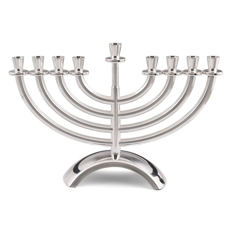 Classic Silver or Gold Plated Hanukkah Menorah