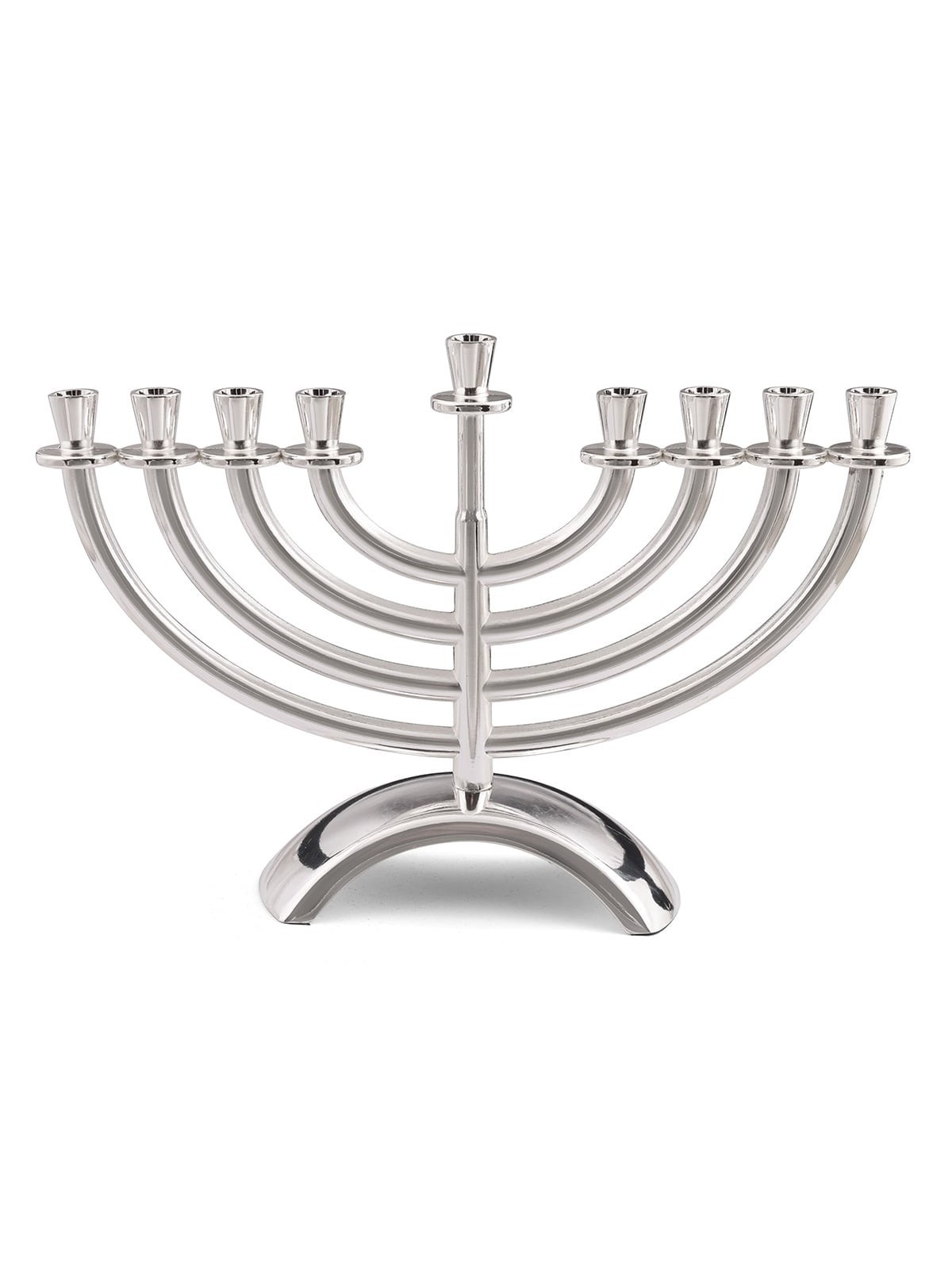 Classic Silver or Gold Plated Hanukkah Menorah