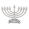 Classic Silver or Gold Plated Hanukkah Menorah
