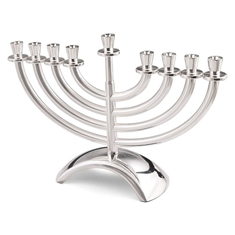 Classic Silver or Gold Plated Hanukkah Menorah