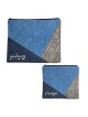 Faux Leather Priestly Blessing Tallit & Tefillin Bag Set (Blue & Gray)
