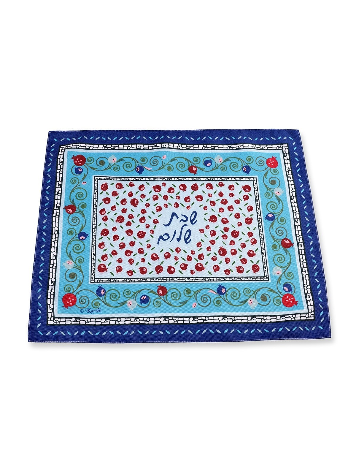 Concentric Rectangle Pomegranate Bamboo Challah Cover