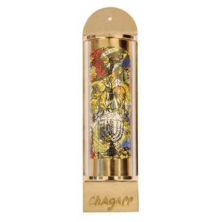 Limited Edition Marc Chagall Mezuzah - 12 Tribes Hadassah Windows - As