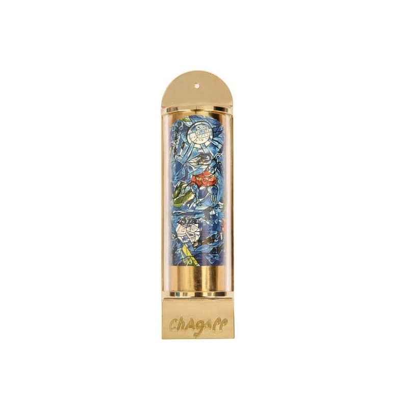 Limited Edition Marc Chagall Mezuzah - 12 Tribes Hadassah Windows - Re