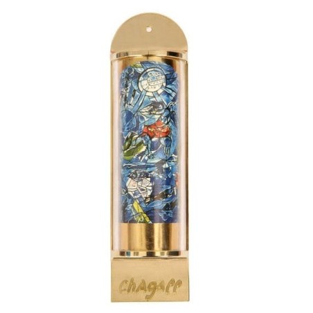 Limited Edition Marc Chagall Mezuzah - 12 Tribes Hadassah Windows - Re