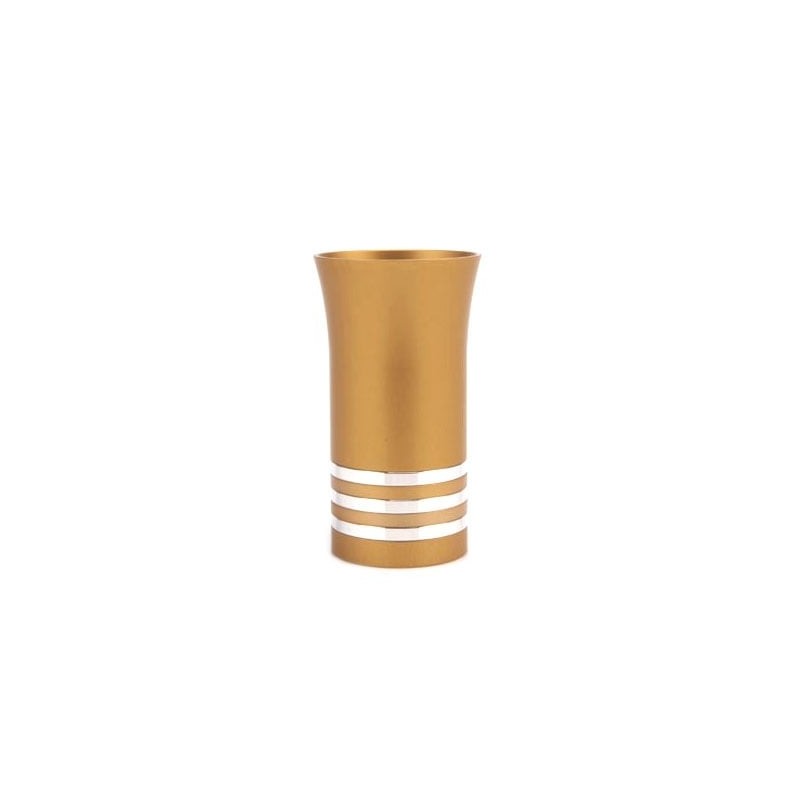 Anodized Aluminum 5 Disc Kiddush Cup - Variety of Colors. Agayof Desig
