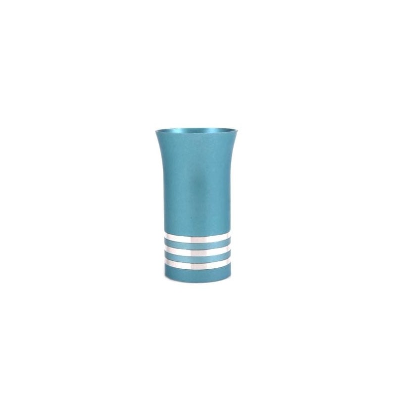 Anodized Aluminum 5 Disc Kiddush Cup - Variety of Colors. Agayof Desig