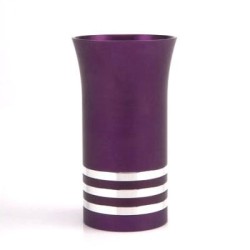 Anodized Aluminum 5 Disc Kiddush Cup - Variety of Colors. Agayof Desig