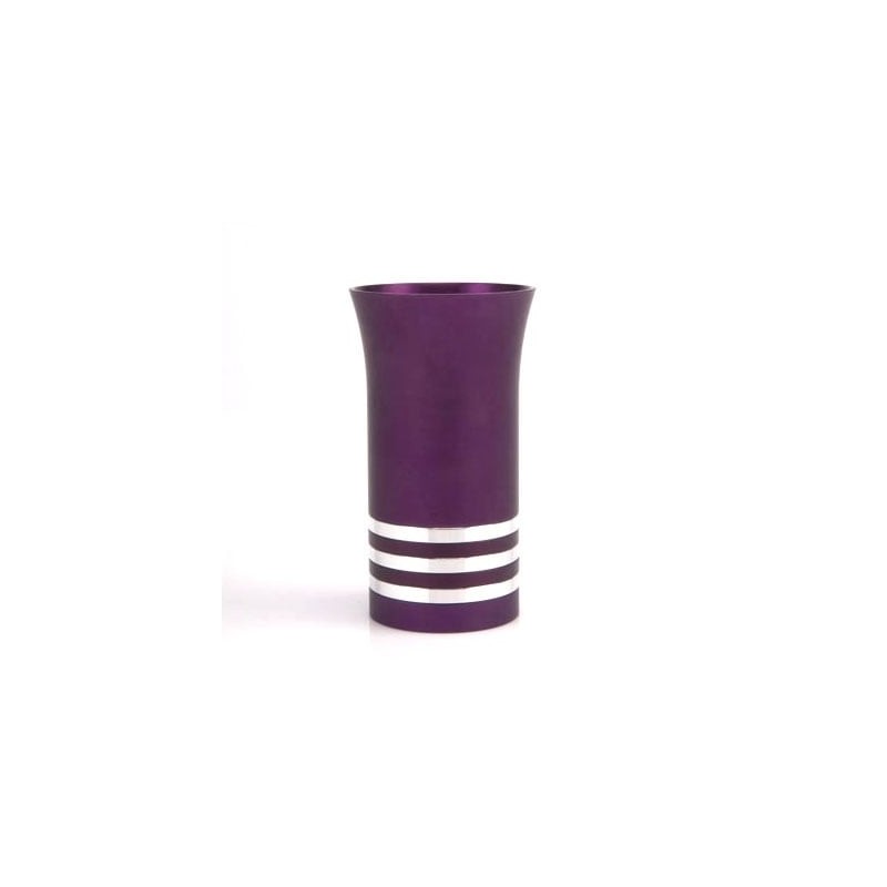 Anodized Aluminum 5 Disc Kiddush Cup - Variety of Colors. Agayof Desig