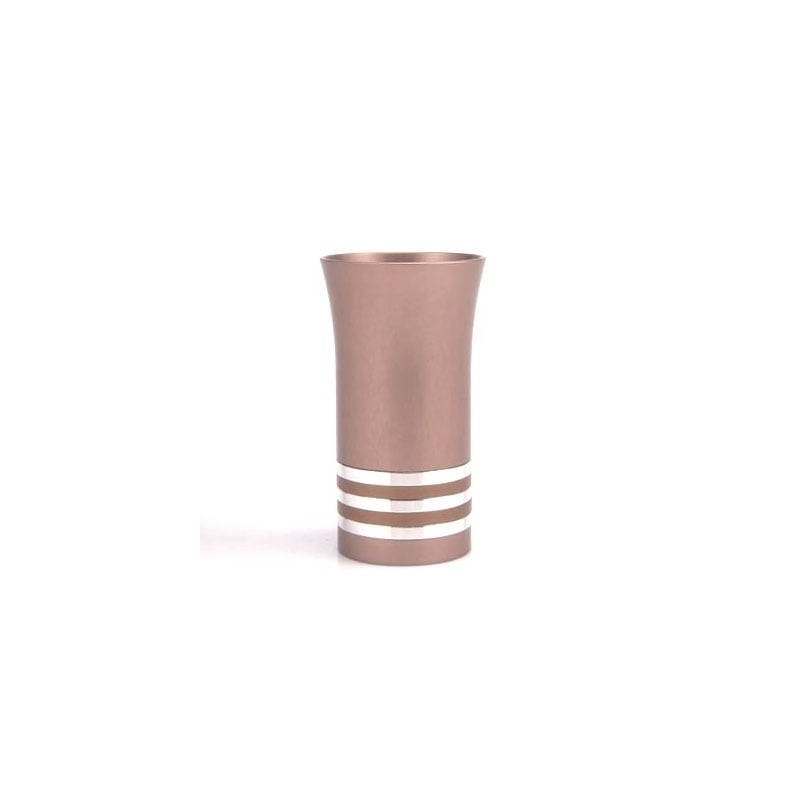 Anodized Aluminum 5 Disc Kiddush Cup - Variety of Colors. Agayof Desig