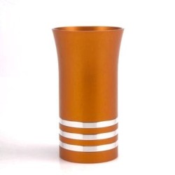 Anodized Aluminum 5 Disc Kiddush Cup - Variety of Colors. Agayof Desig