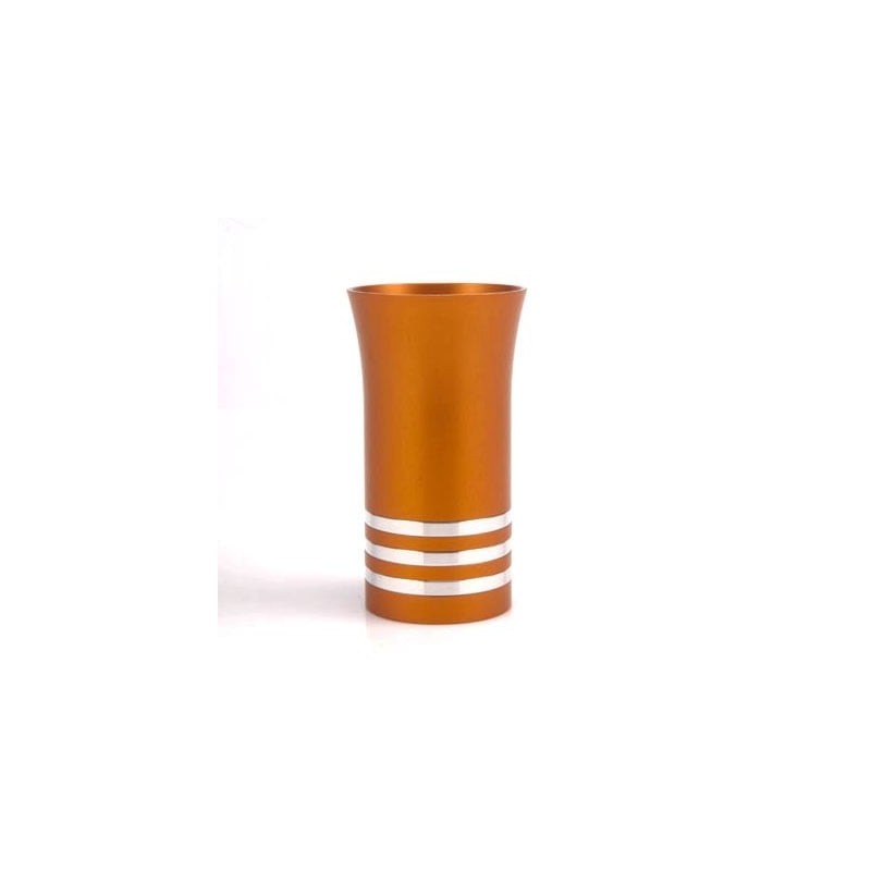 Anodized Aluminum 5 Disc Kiddush Cup - Variety of Colors. Agayof Desig