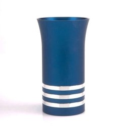 Anodized Aluminum 5 Disc Kiddush Cup - Variety of Colors. Agayof Desig