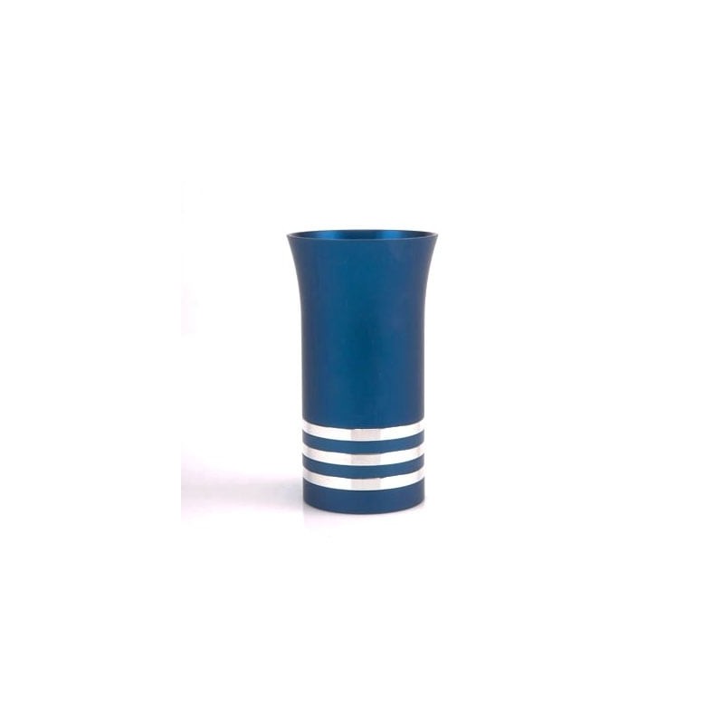 Anodized Aluminum 5 Disc Kiddush Cup - Variety of Colors. Agayof Desig