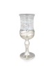Jewish Wedding Kiddush Cup - Handmade White-Glass and Sterling Silver-