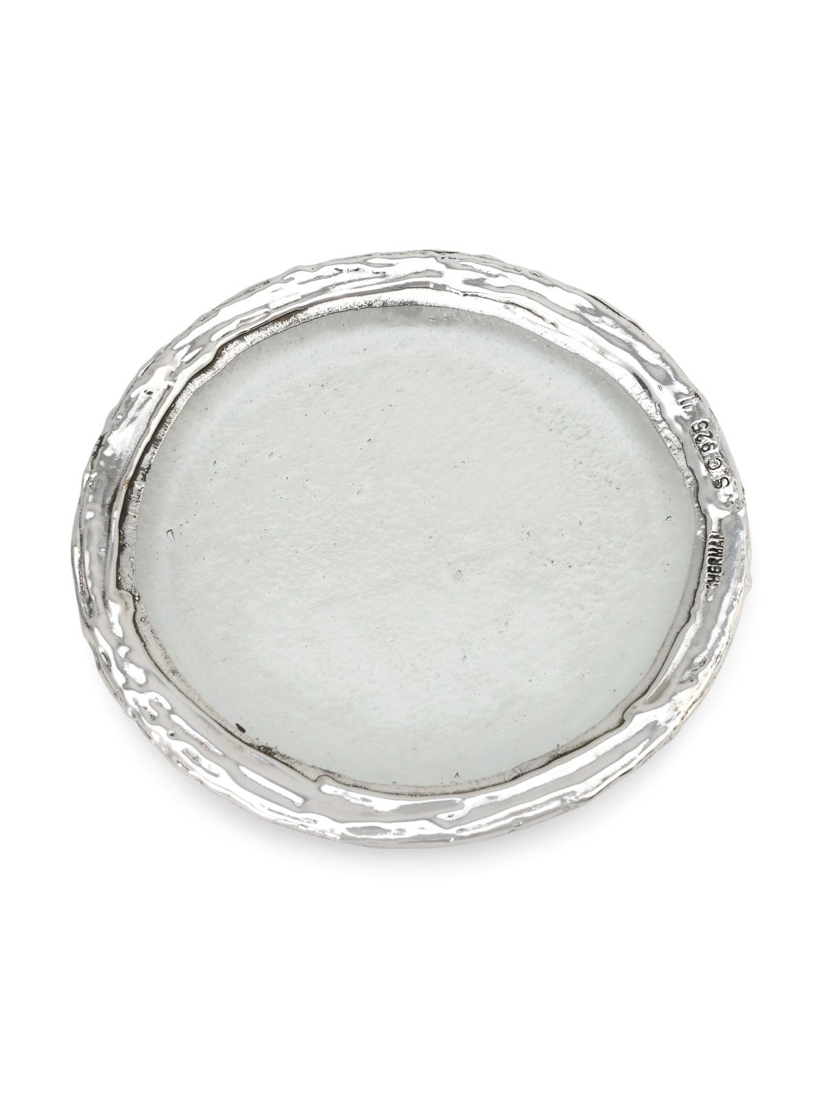 Jewish Wedding Kiddush Cup - Handmade White-Glass and Sterling Silver-