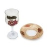 Lily Art Hand Painted Kiddush Cup With Red Pomegranate Design