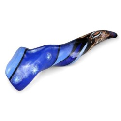 Hand Painted Night Sky Butterfly and Stars Shofar