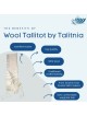 Talitnia Traditional Pure Wool Tallit - White with Gold Stripes