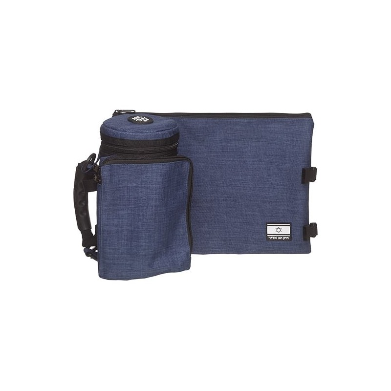 Protective Travel Tallit & Tefillin Case - Blue Denim