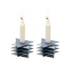Yair Emanuel Shabbat Candlesticks Stacked Triangle S... | Candlesticks