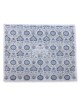 Personalized Embroidered Challah Cover - Blue Floral Pattern on White