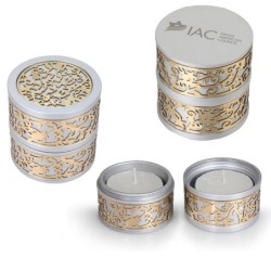 Personalized Travel Shabbat Candle Holders from Yair Emanuel