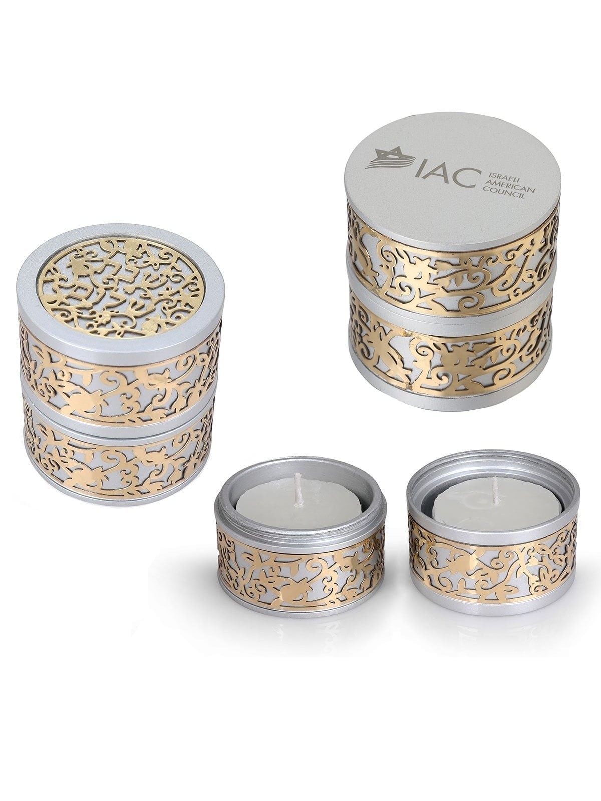 Personalized Travel Shabbat Candle Holders from Yair Emanuel