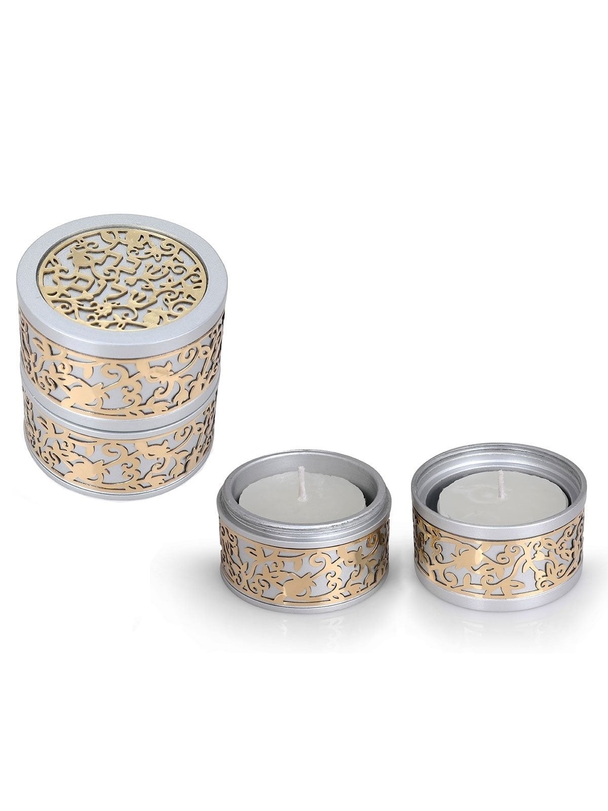 Personalized Travel Shabbat Candle Holders from Yair Emanuel